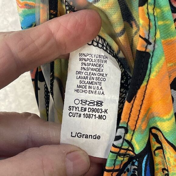 Monaco USA Multicolor Sleeveless Art Assorted Faces Halter Mini Dress Large - Picture 4 of 7